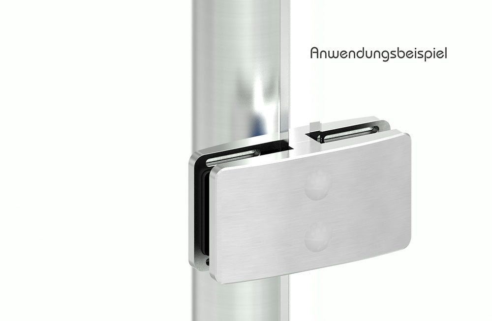 Sichtschutzklemme Modell 26 (Mittelklemme), Glas beidseitig, flacher Anschluss, für Glasstärke 1,5 - 12,76mm