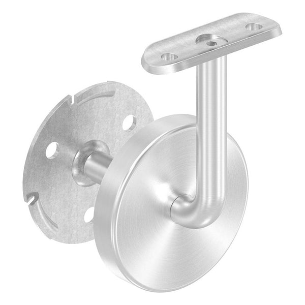 Handlaufhalter zur Wandbefestigung inkl. Cliprosette 70 x 12mm, für Rohr ø 42,4mm