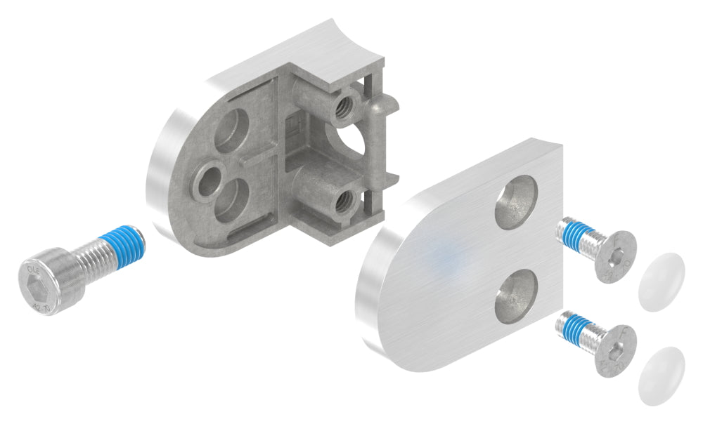 Glasklemme Modell 30, Anschluss für ø 48,3mm Rohr, für Glasstärke 1,5 - 10,76mm