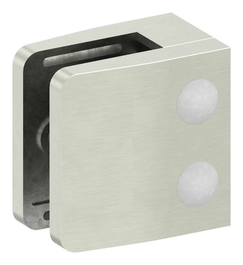 Glasklemme Modell 34, flacher Anschluss, für Glasstärke 1,5 - 12,76mm