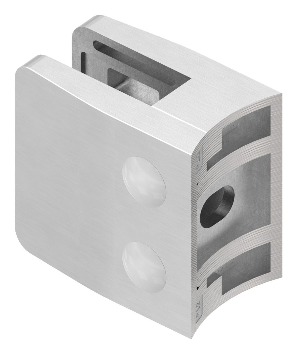 Glasklemme Modell 34, Anschluss für ø 76,1mm Rohr, für Glasstärke 1,5 - 12,76mm