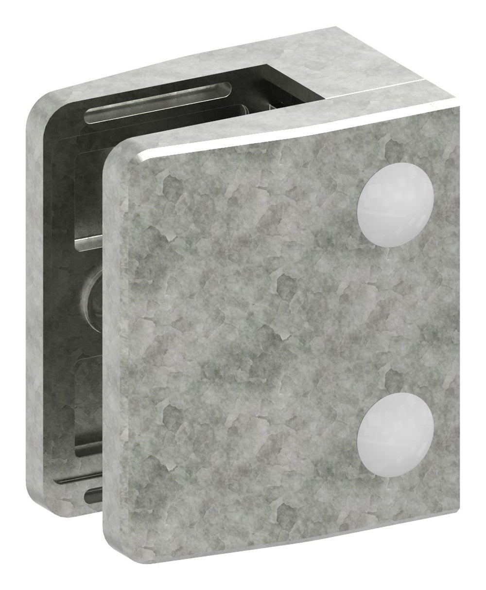 Glasklemme Modell 35, flacher Anschluss, für Glasstärke 8,0 - 17,52mm