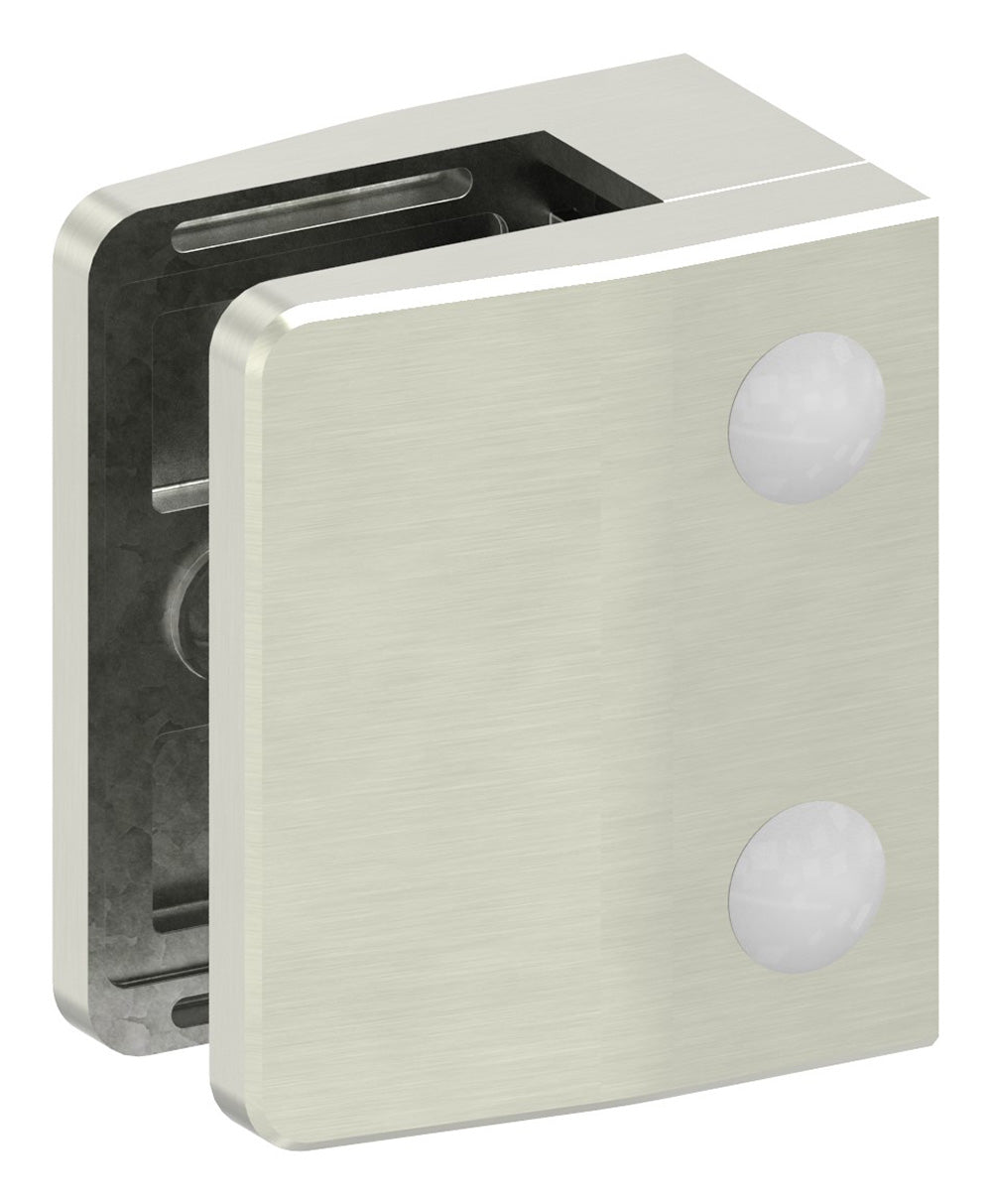 Glasklemme Modell 35, flacher Anschluss, für Glasstärke 8,0 - 17,52mm