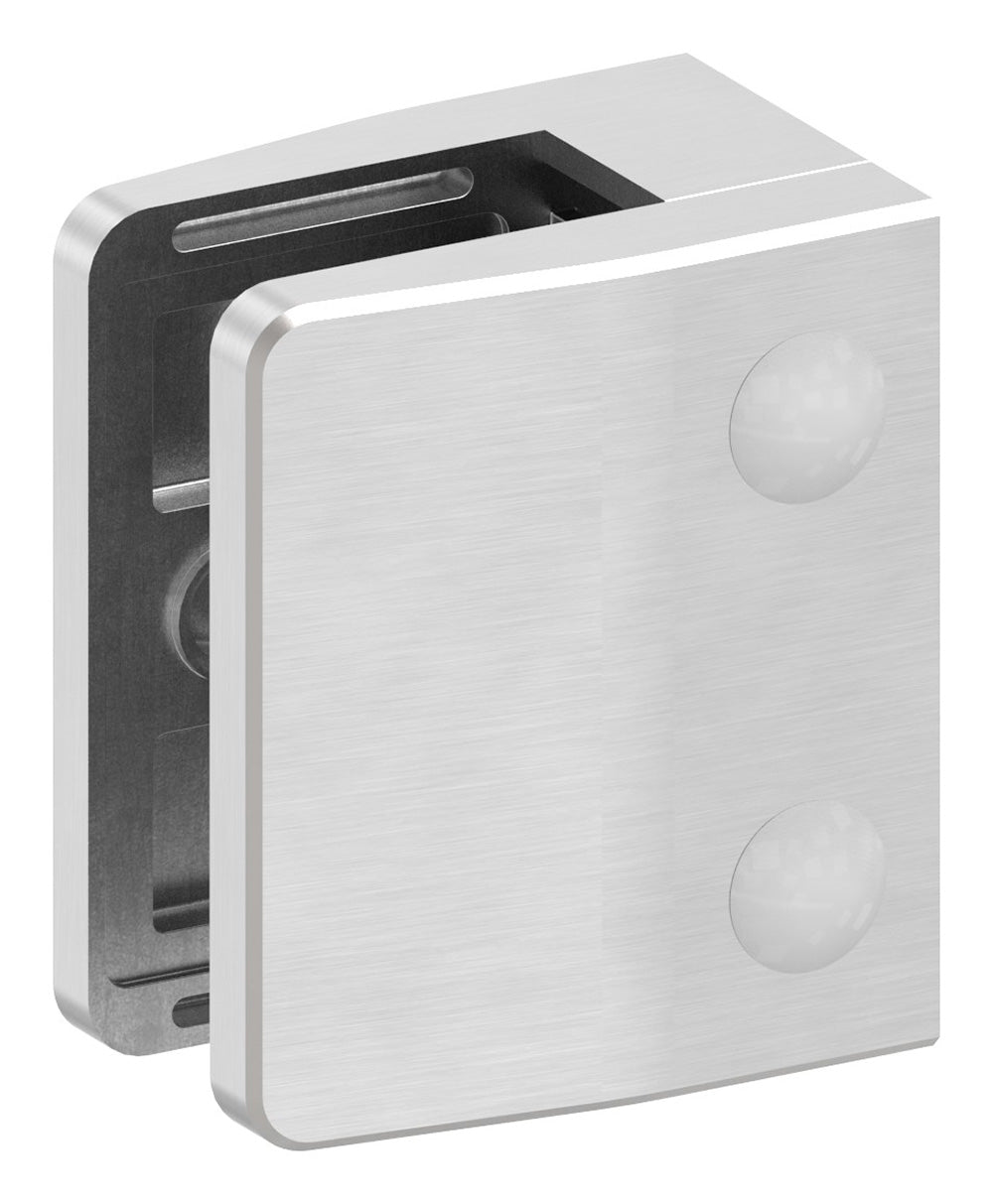 Glasklemme Modell 35, flacher Anschluss, für Glasstärke 8,0 - 17,52mm