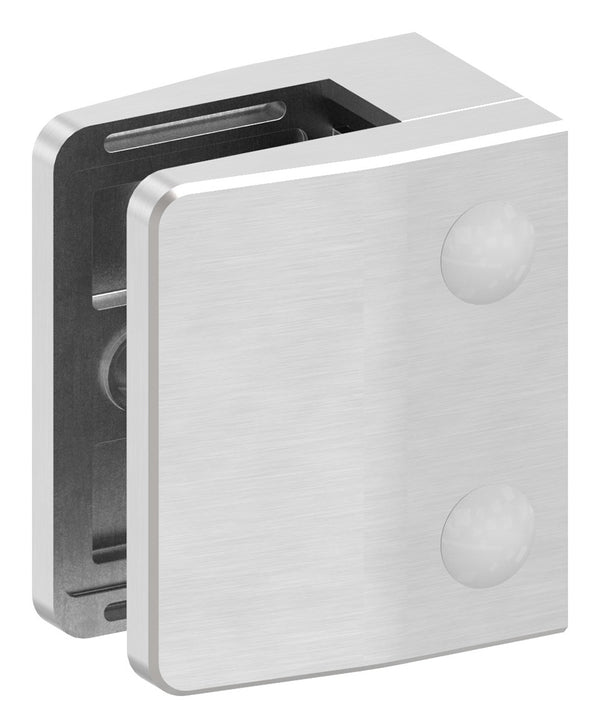 Glasklemme Modell 35, flacher Anschluss, für Glasstärke 8,0 - 17,52mm