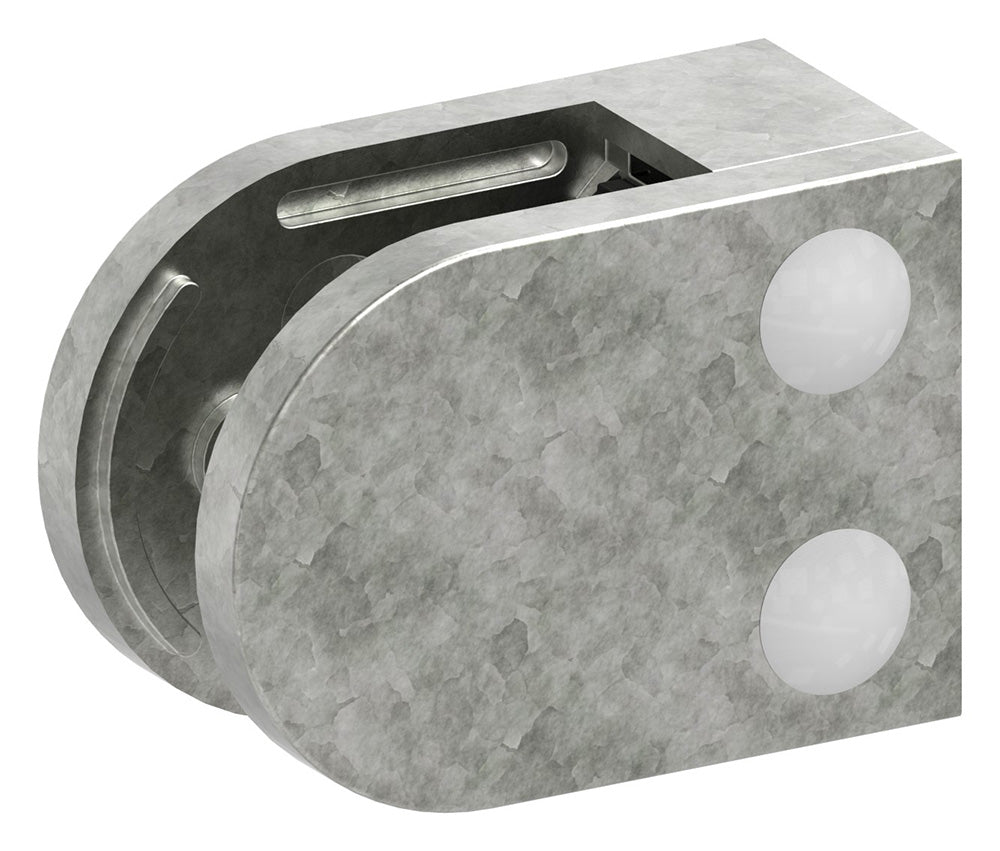 Glasklemme Modell 38, flacher Anschluss, für Glasstärke 1,5 - 12,76mm