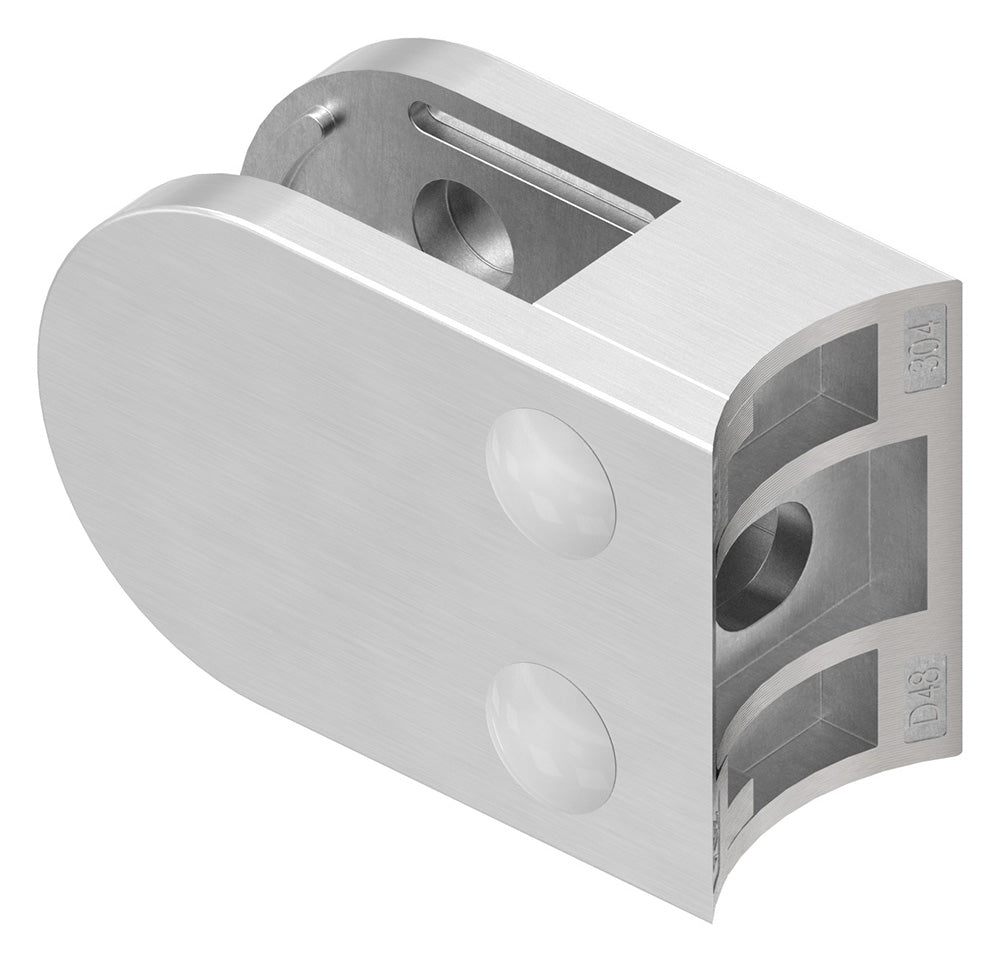 Glasklemme Modell 38, Anschluss für ø 48,3mm Rohr, für Glasstärke 1,5 - 12,76mm