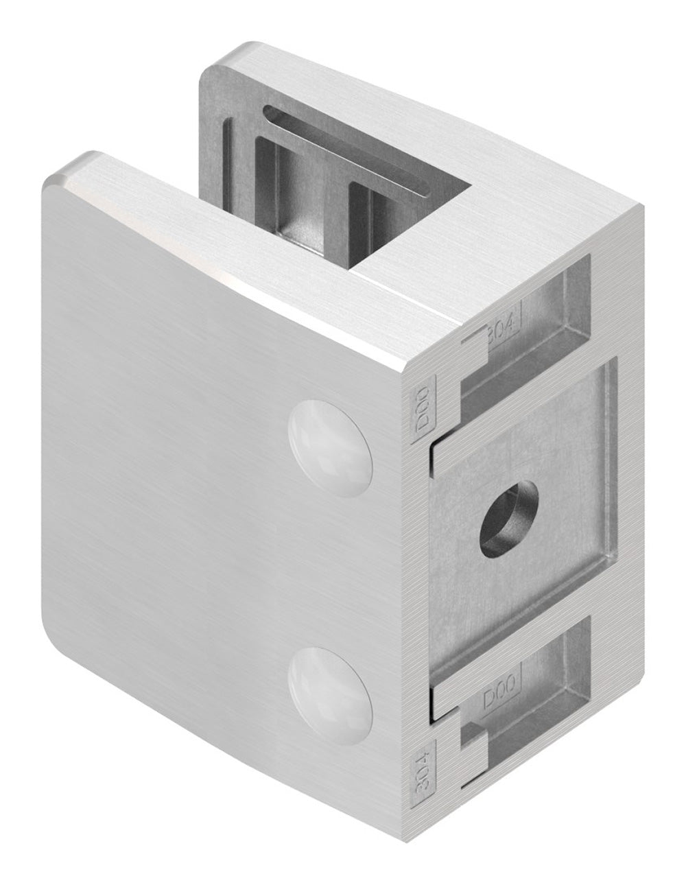 Glasklemme Modell 39, flacher Anschluss, für Glasstärke 20,76 - 21,52mm