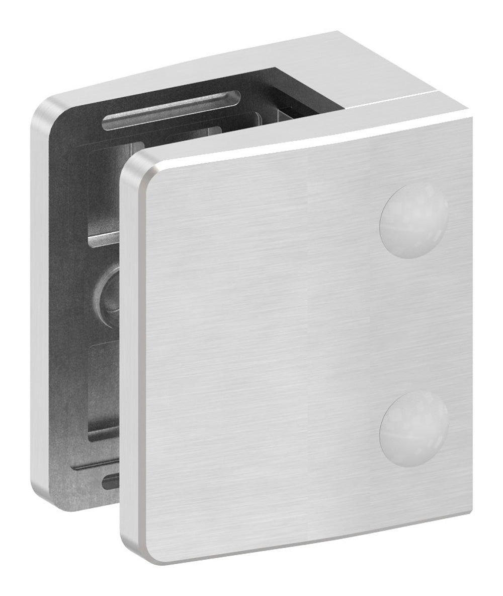 Glasklemme Modell 39, flacher Anschluss, für Glasstärke 20,76 - 21,52mm