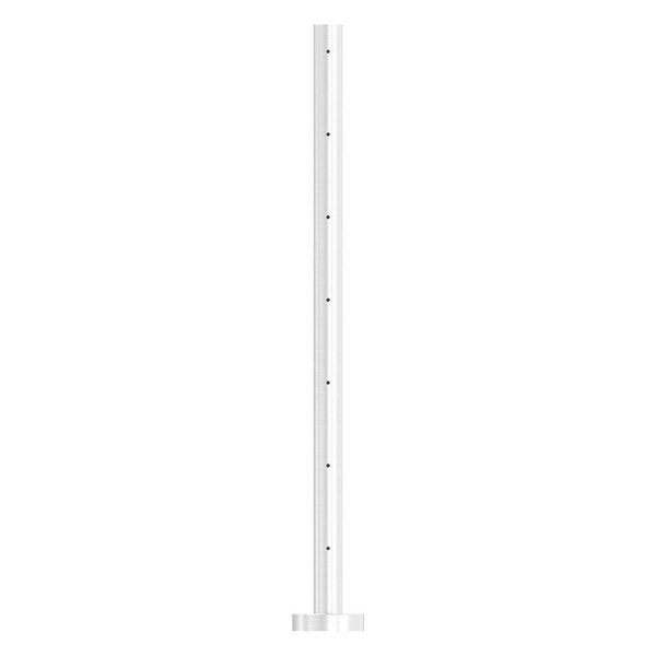 Edelstahlpfosten zur Bodenmontage 42,4mm, L= 880mm mit 7x Gewinde für Stabhalter