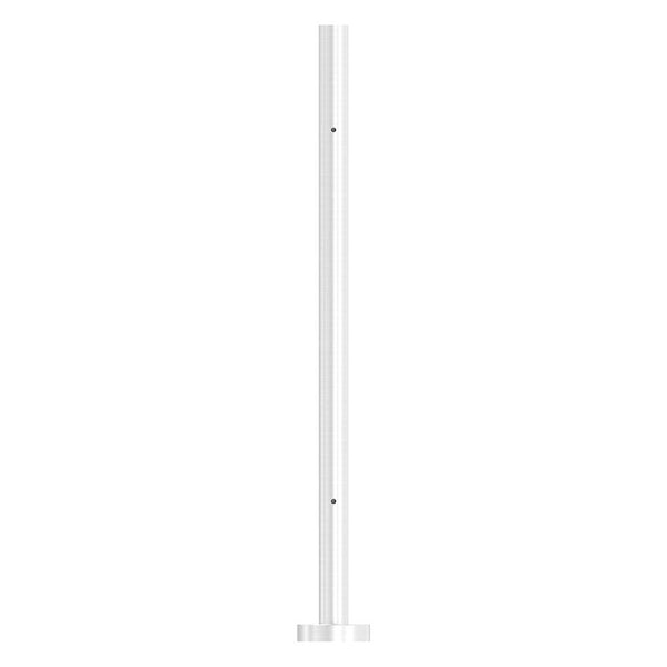 Edelstahlpfosten "Endpfosten" zur Bodenmontage 42,4mm, L= 880mm mit 2x Gewinde für Glasklemme nach Wahl
