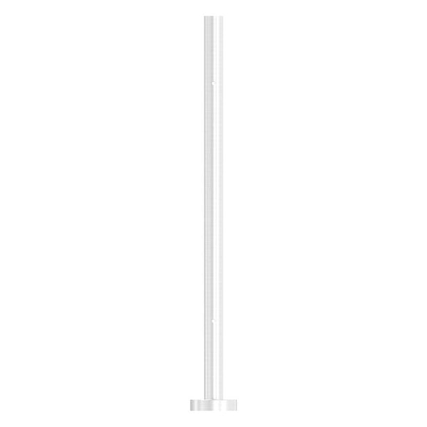 Edelstahlpfosten "Mittelpfosten" zur Bodenmontage 42,4mm, L= 880mm mit 4x Gewinde für Glasklemme nach Wahl