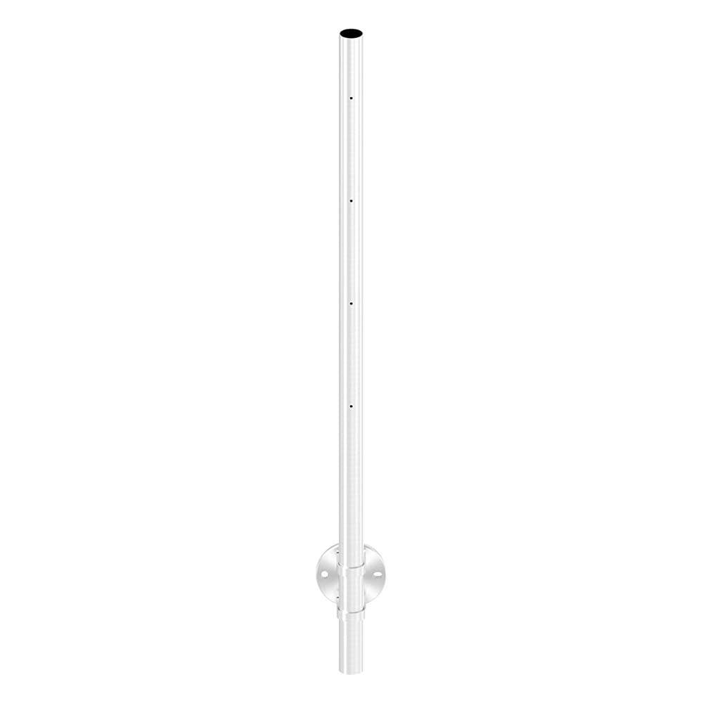 Edelstahlpfosten zur Wandmontage 42,4mm, L= 1190mm mit 4x Gewinde für Stabhalter