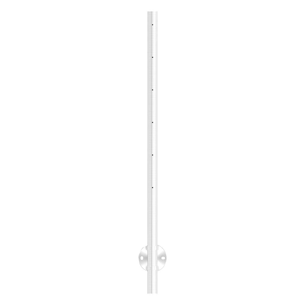 Edelstahlpfosten zur Wandmontage 42,4mm, L= 1190mm mit 6x Gewinde für Stabhalter