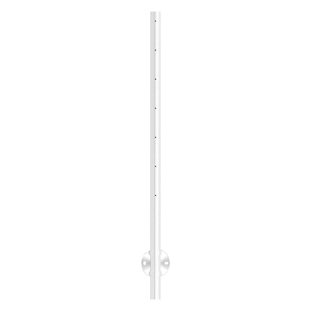 Edelstahlpfosten zur Wandmontage 42,4mm, L= 1190mm mit 7x Gewinde für Stabhalter