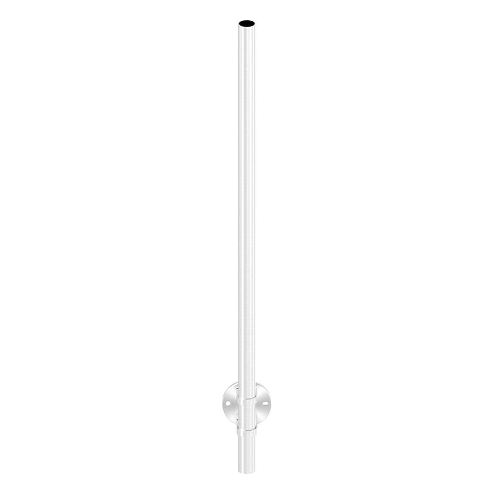 Edelstahlpfosten "Endpfosten" zur Wandmontage 42,4mm, L= 1190mm mit 2x Gewinde für Glasklemme nach Wahl