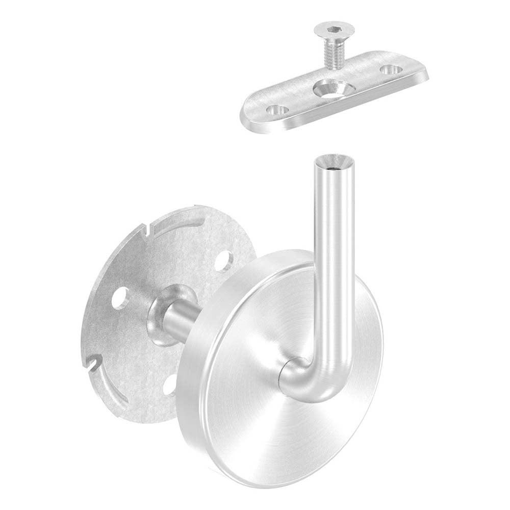 Handlaufhalter zur Wandbefestigung inkl. Cliprosette 70 x 12mm, für Rohr ø 42,4mm