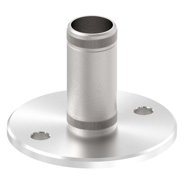 Wand- und Bodenanker mit Rändelung, ø 100 x 6mm, mit 2 x ø 11mm Bohrung, für Rohr 33,7 x 2,0mm