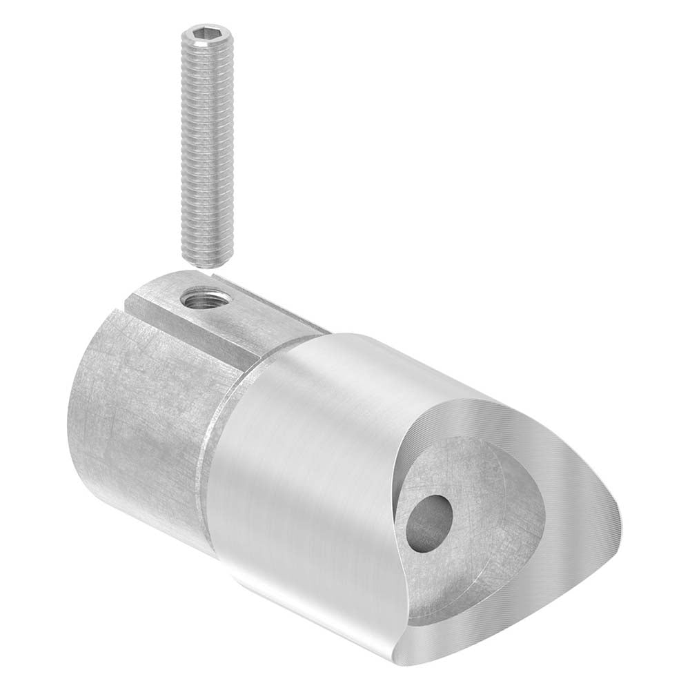 Anschlussstück 90° mit Klemmschraube, für Rohr 42,4 x 2,0mm an Rohr 42,4mm