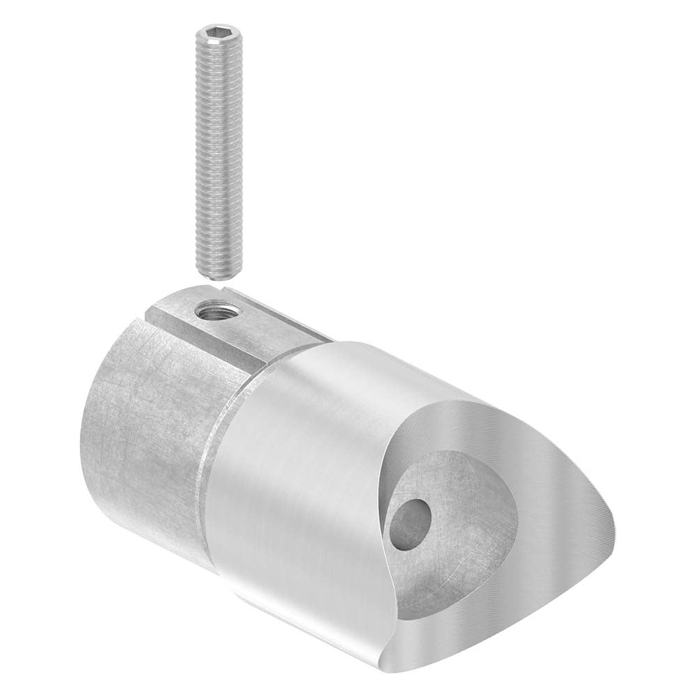 Anschlussstück 90° mit Klemmschraube, für Rohr 48,3 x 2,0mm an Rohr 48,3mm