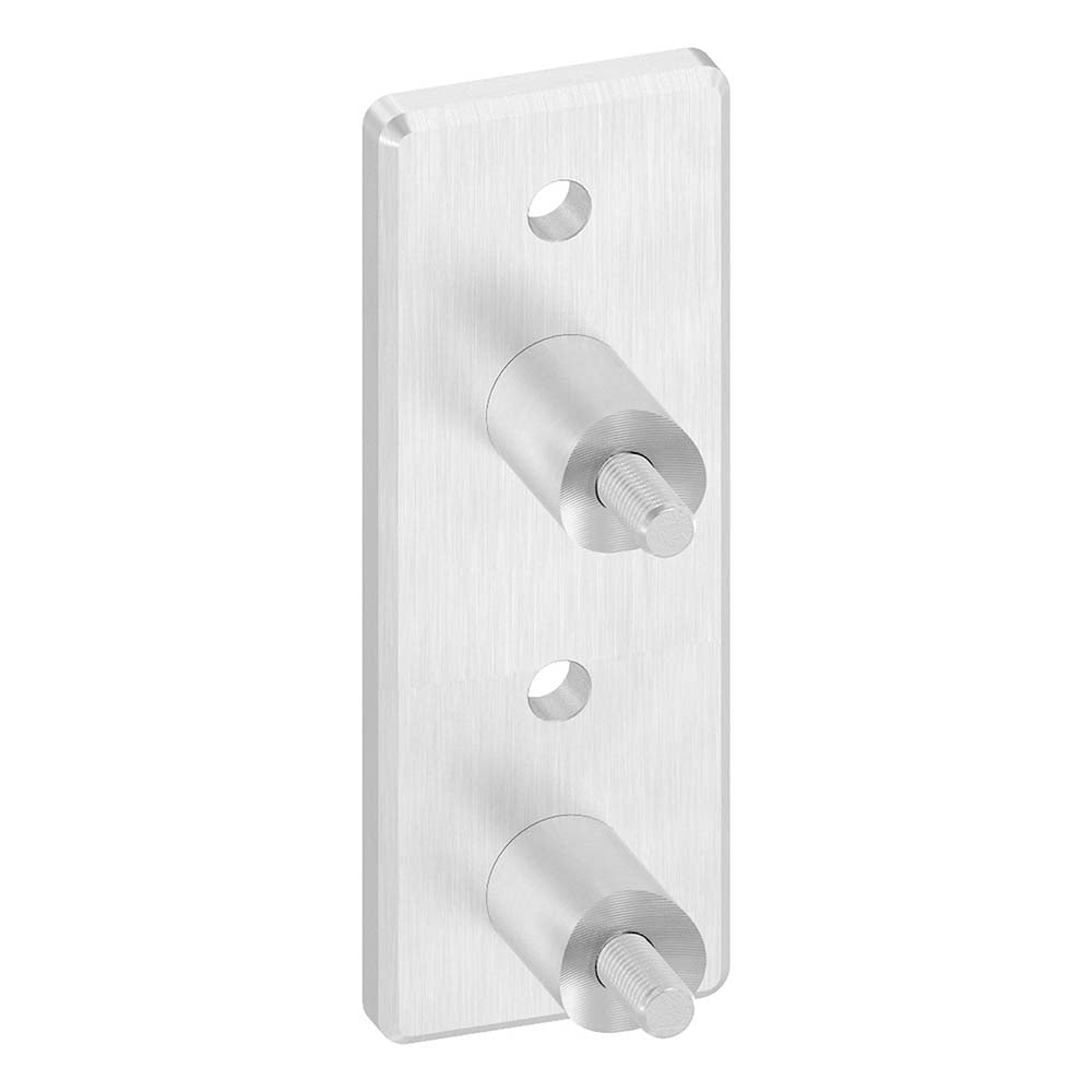 Wandhalter für Geländerpfosten, Platte 165 x 60 x 10mm, für Rohr ø 42,4mm