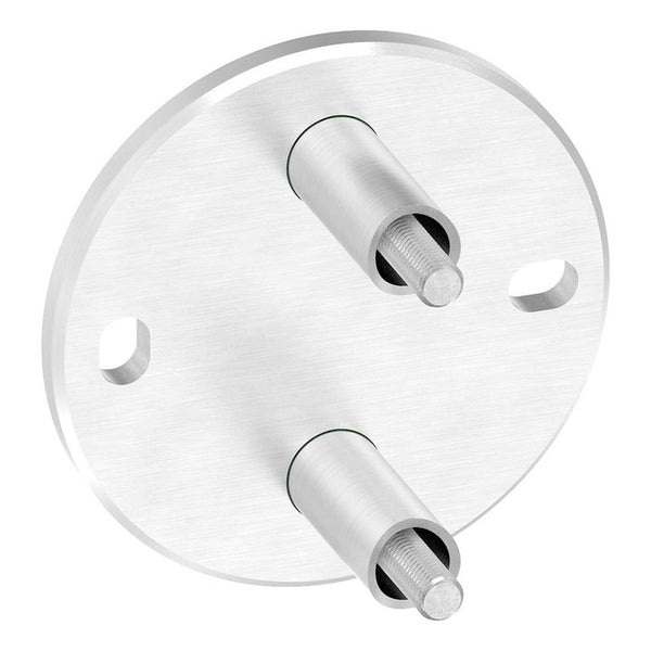 Wandanker mit M10 x 70 Schrauben für Geländerpfosten, Platte 120 x 8mm, für 42,4mm Rohr