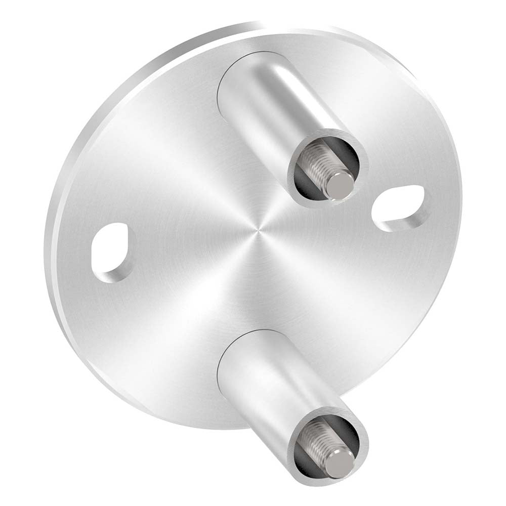 Wandanker mit M8 x 70 Schrauben für Geländerpfosten, Platte 100 x 6mm, für 42,4mm Rohr