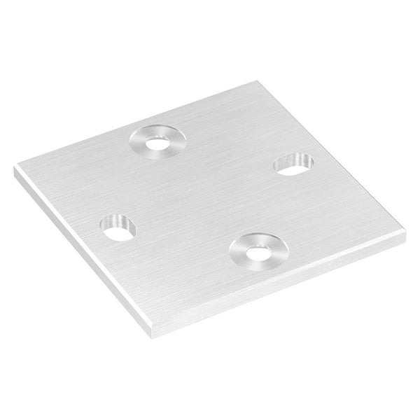 Grundplatte für Wandhalter, 100 x 100 x 6mm mit Fase