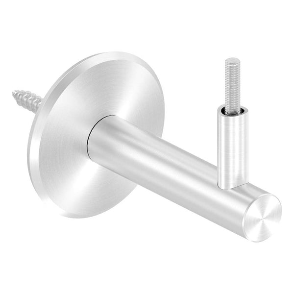 Handlaufhalter zur Wandbefestigung mit verschraubter Ronde 68 x 5mm, mit M6 Senkkopfschraube, inkl. M8x80mm Stockschraube