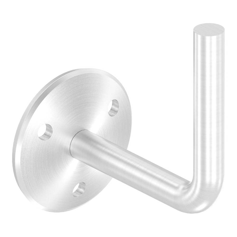 Handlaufhalter zur Wandbefestigung mit verschraubter Ronde gewölbt 58 x 4mm, zum Anschweißen