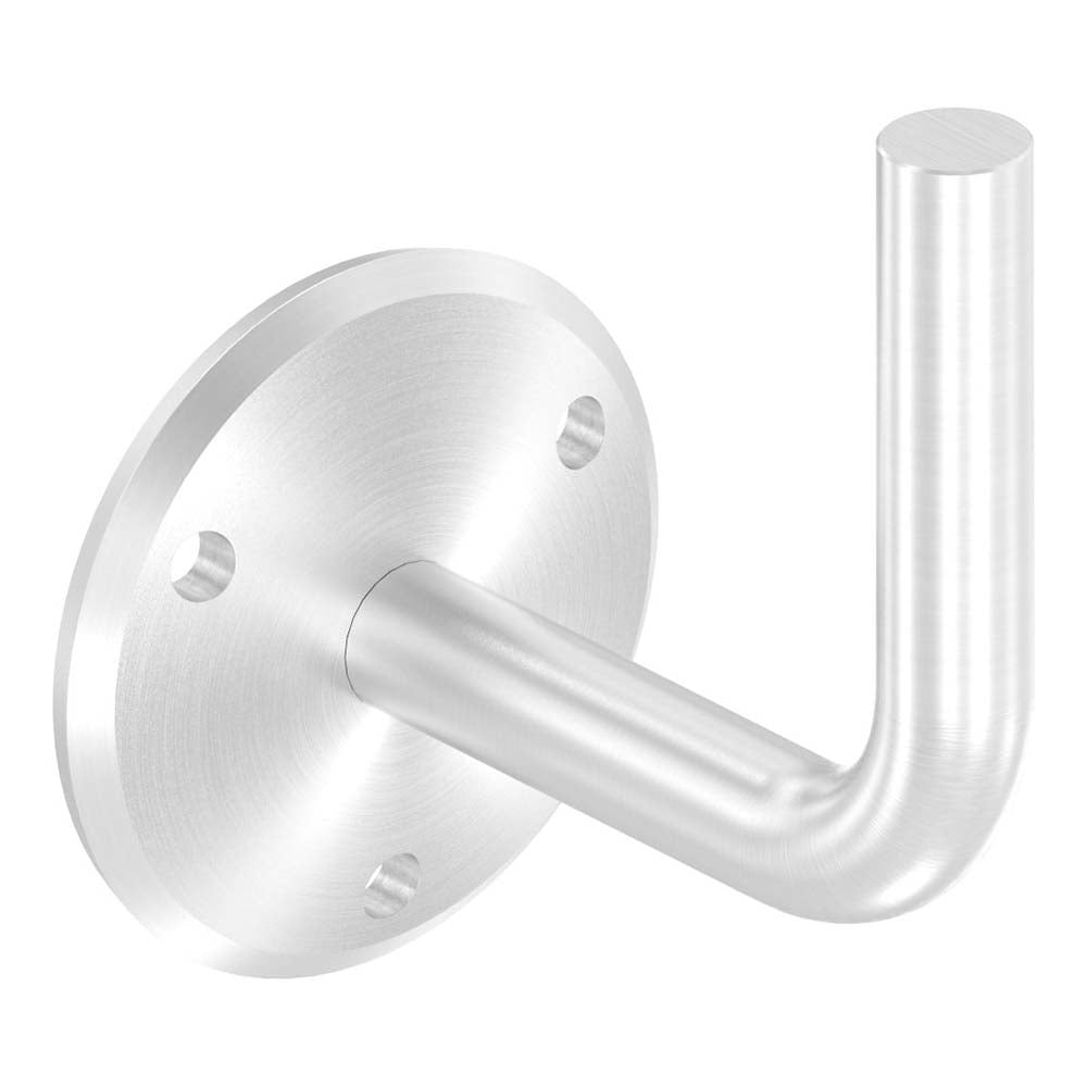 Handlaufhalter zur Wandbefestigung mit verschraubter Ronde gewölbt 70 x 5mm, zum Anschweißen