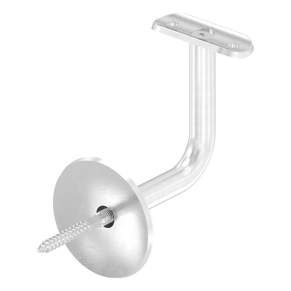 Handlaufhalter zur Wandbefestigung mit Ronde 68 x 5mm, für Rohr ø 42,4mm, inkl. M8 x 80mm Stockschraube, Wandabstand 80mm