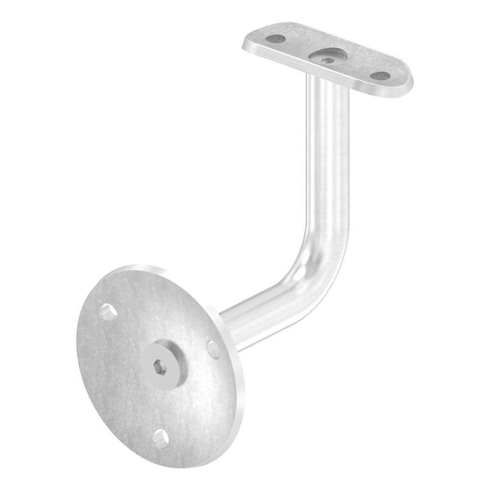 Handlaufhalter zur Wandbefestigung mit verschrauber Ronde 68 x 5mm, für Rohr ø 42,4mm