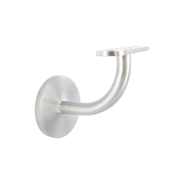 Handlaufhalter zur Wandbefestigung, mit verschweißter Ronde 60 x 5mm mit M8 Innengewinde, für Vierkantrohr