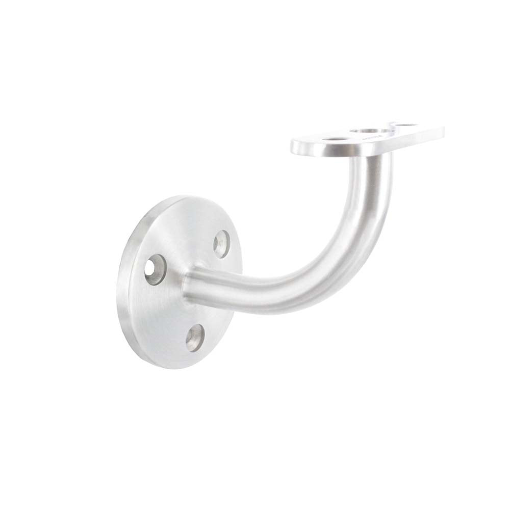 Handlaufhalter zur Wandbefestigung mit verschweißter Ronde 60 x 5mm, für Vierkantrohr