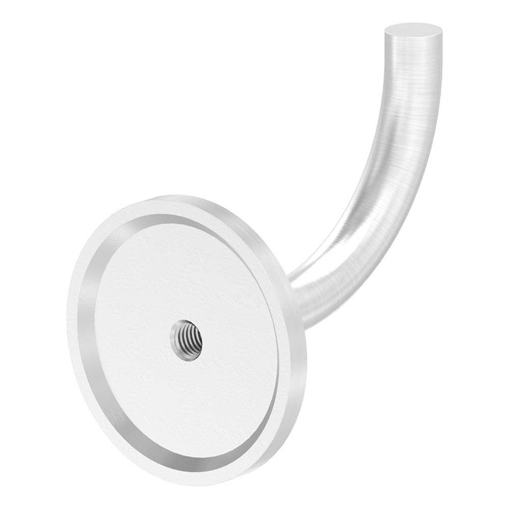 Handlaufhalter zur Wandbefestigung mit verschweißter Ronde flach 60 x 5mm, mit M8 Innengewinde, zum Anschweißen in V4A