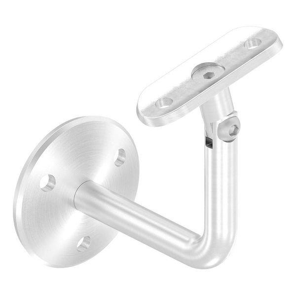 Handlaufhalter flexibel zur Wandbefestigung mit verschrauber Ronde 58 x 5mm, für Rohr ø 42,4mm
