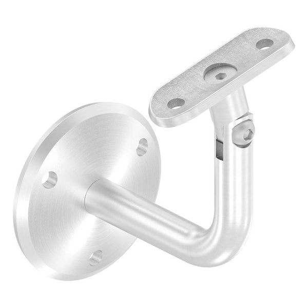 Handlaufhalter flexibel zur Wandbefestigung mit verschrauber Ronde 68 x 5mm, für Rohr ø 42,4mm