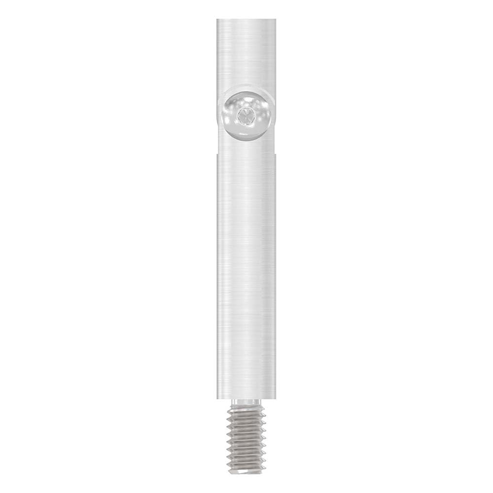 ø 12mm Stift mit Gelenk, mit M8 x 15mm Außengewinde unten und M6 x 15mm Innengewinde oben, Länge 76mm