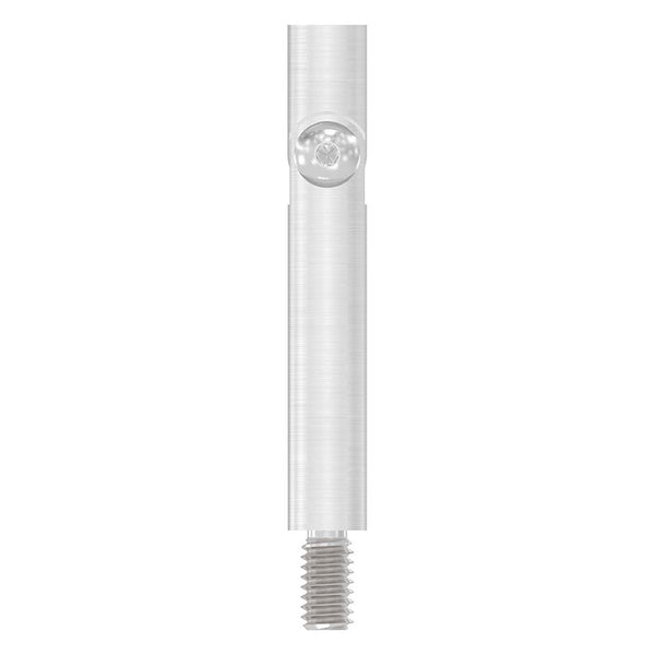 ø 12mm Stift mit Gelenk, mit M8 x 15mm Außengewinde unten und M6 x 15mm Innengewinde oben, Länge 76mm