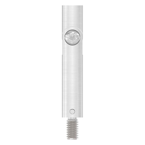 ø 14mm Stift 360° drehbar und 140° verstellbar, mit M8 x 15mm Außengewinde unten und M6 x 15mm Innengewinde oben, Länge 76mm