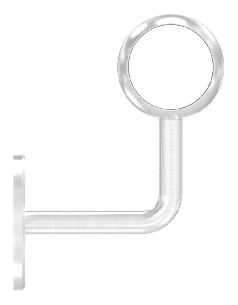 Handlaufhalter zur Wandbefestigung mit verschweißter Ronde 70 x 6mm, mit Kugelring für Rohr ø 42,4mm