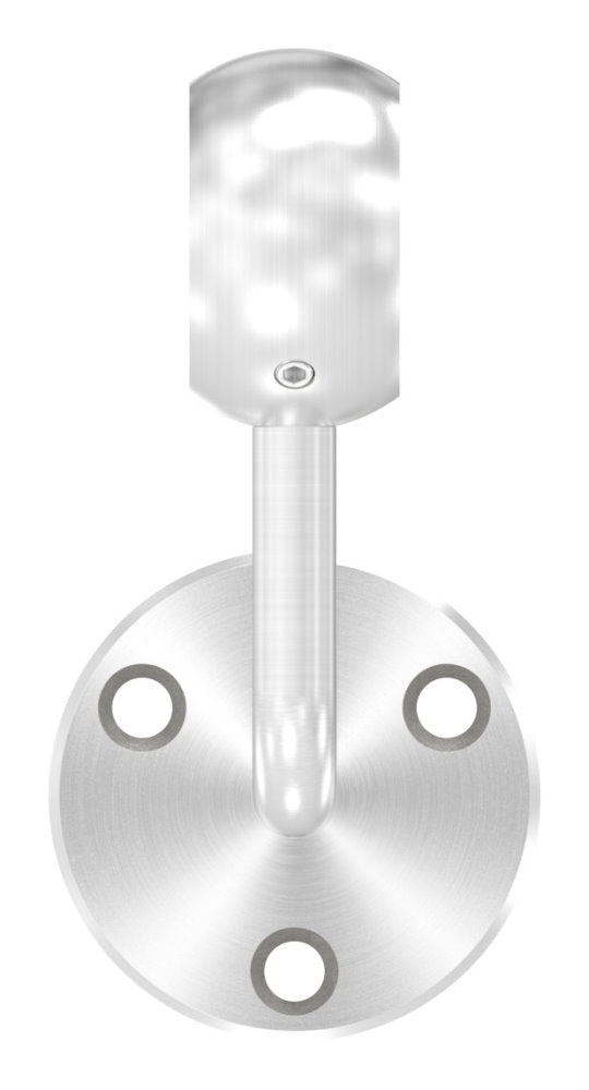 Handlaufhalter zur Wandbefestigung mit verschweißter Ronde 70 x 6mm, mit Kugelring für Rohr ø 42,4mm