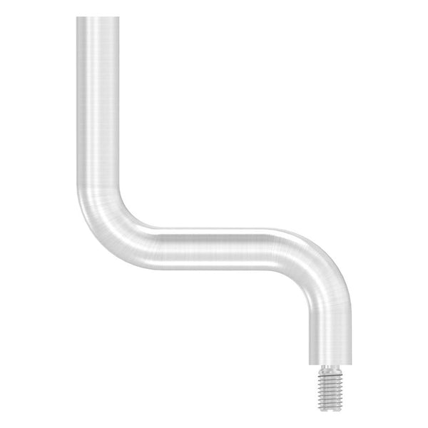 ø 14mm Bügel 2 x gebogen, mit M8 x 15mm Außengewinde unten und M6 x 20mm Innengewinde oben, Höhe: 112mm