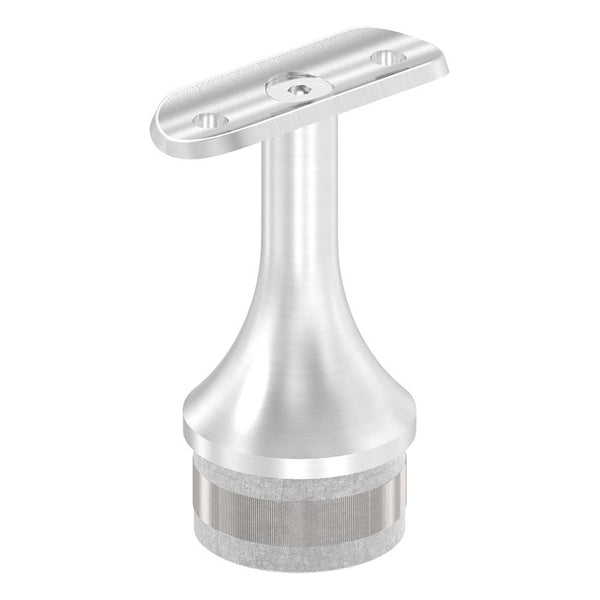 Handlaufstütze zum Einschlagen für ø 42,4 x 2,0mm Pfosten, mit Halteplatte für Handlauf ø 42,4mm