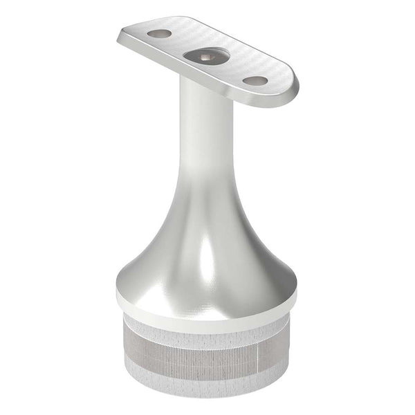 Handlaufstütze zum Einschlagen für ø 48,3 x 2,0mm Pfosten, mit Halteplatte für Handlauf ø 42,4mm