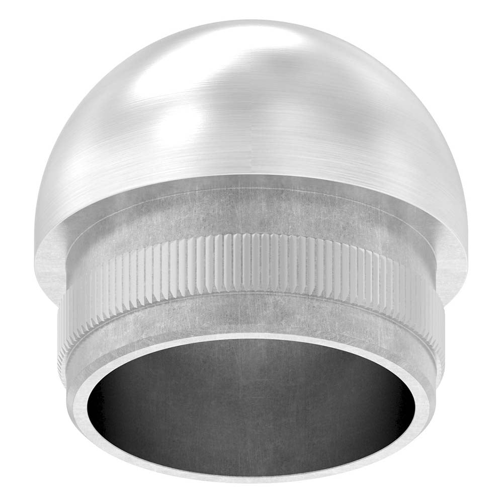 Endkappe halbrund, hohl, für Rohr ø 33,7 x 2,0mm, zum Einschlagen