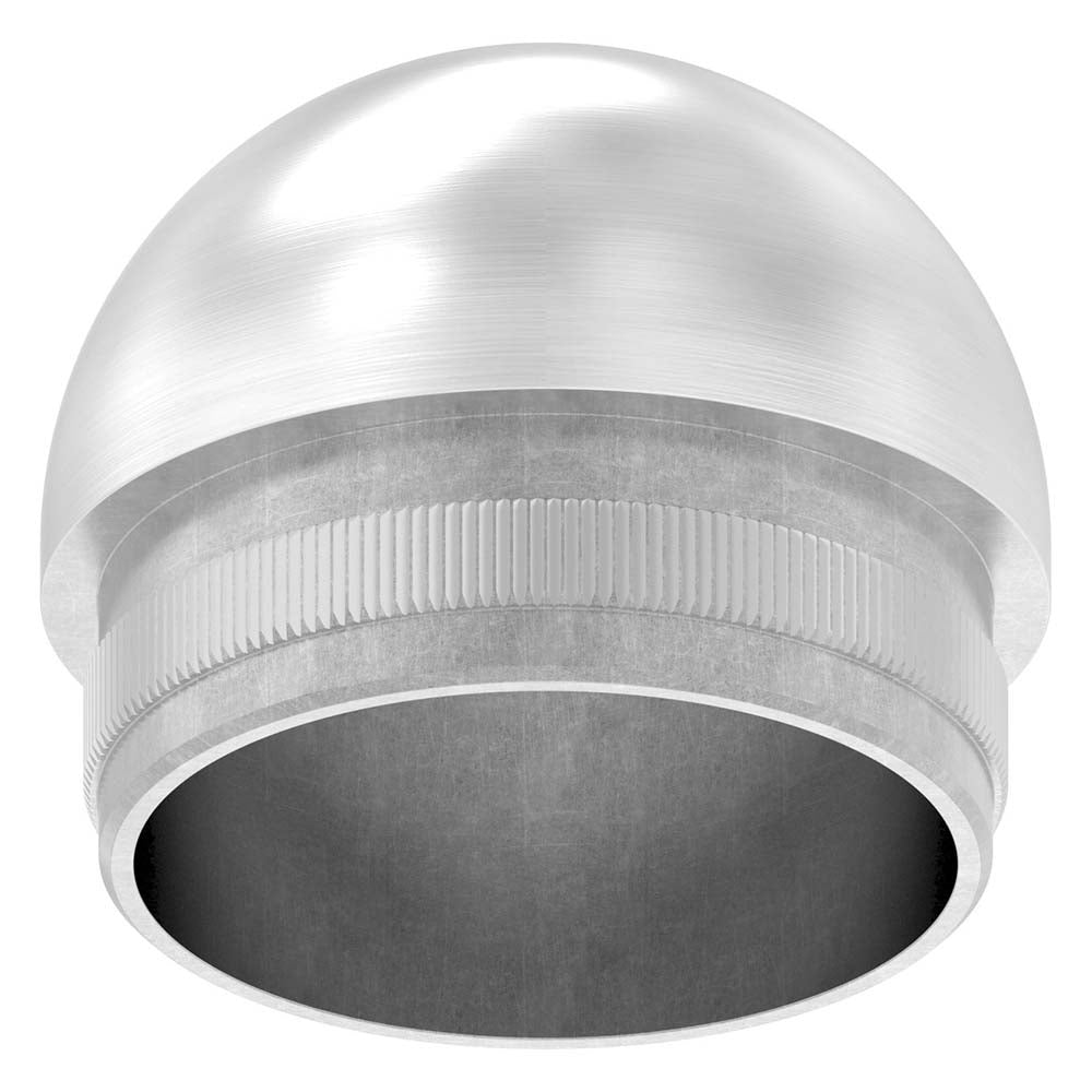 Endkappe halbrund, hohl, für Rohr ø 42,4 x 2,0mm, zum Einschlagen