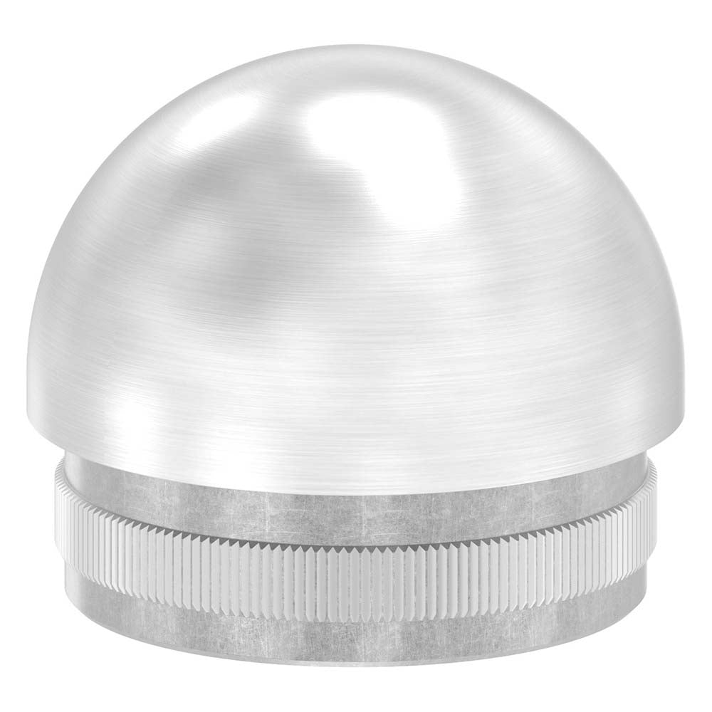 Endkappe halbrund, hohl, für Rohr ø 42,4 x 2,0mm, zum Einschlagen