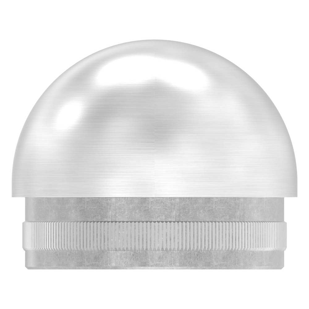 Endkappe halbrund, hohl, für Rohr ø 48,3 x 2,0mm, zum Einschlagen